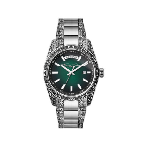 Thomas Sabo - Rebel At Heart, Revive Smoke Green klokke i stål, 40 mm