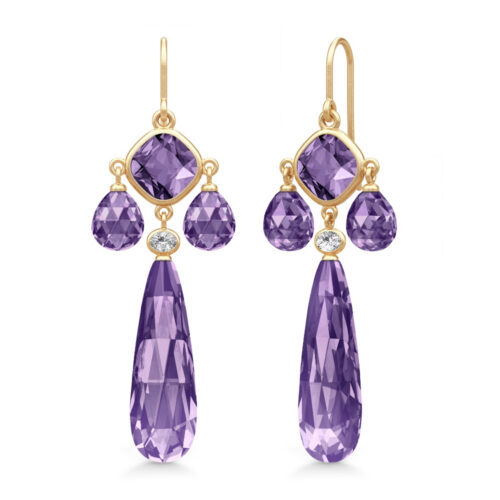 Julie Sandlau - Ofelia Chandeliers i forgylt sølv - Amethyst