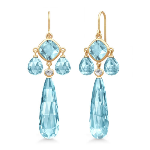 Julie Sandlau - Ofelia Chandeliers i forgylt sølv - Ice Blue
