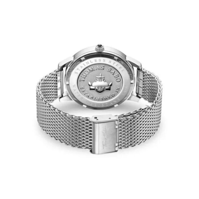 THOMAS SABO - Klokke - Diameter 42 mm - Sølvfarget stållenke med lysgrå skive - Bilde 2