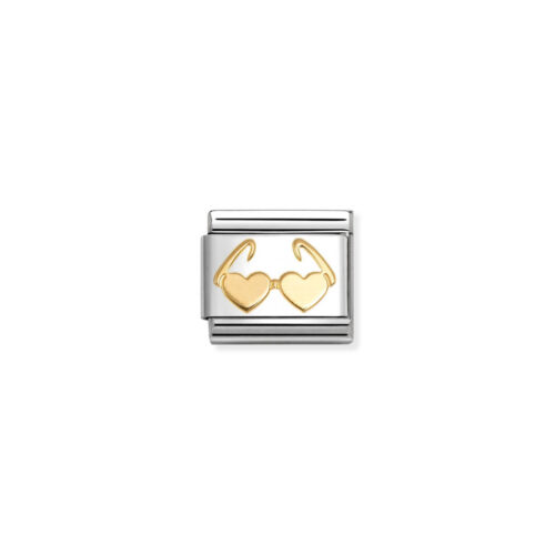 Nomination - Composable Classic SYMBOLS steel and 18k gold (67_Heart glasses)