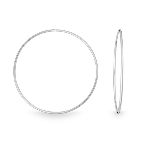 Quinn - Øreringer i sølv - 7,5 cm diameter