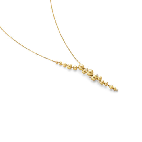 Georg Jensen - Grape halssmykke i 18k gult gull med diamanter
