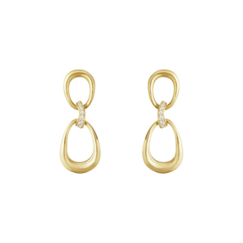 Georg Jensen - Offsping ørepynt i 18k gult gull med diamanter