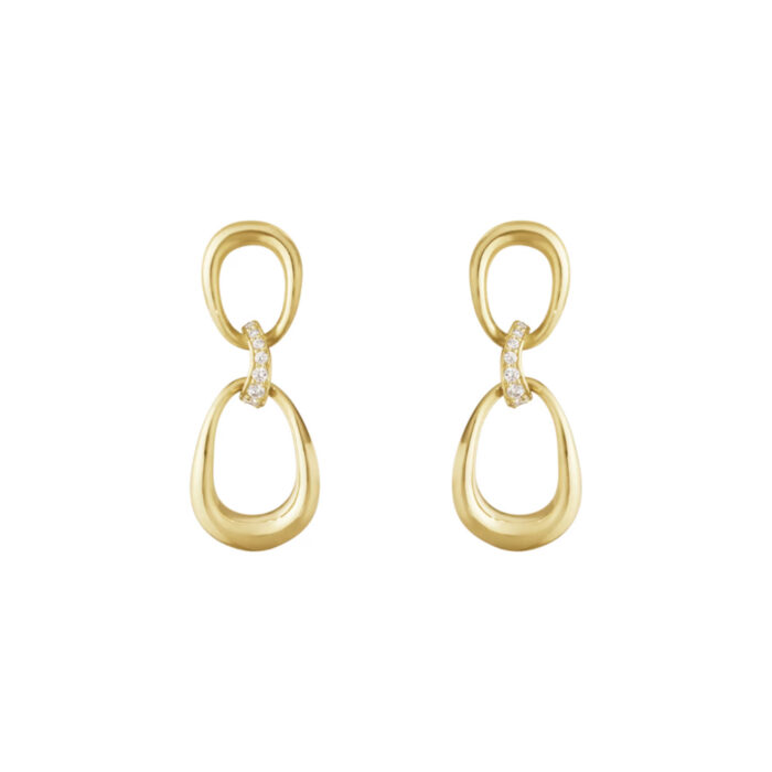 Georg Jensen - Offsping ørepynt i 18k gult gull med diamanter
