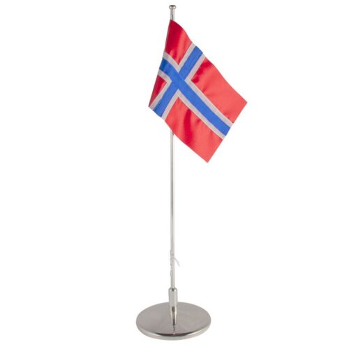 Haugrud Flaggstang - Med gravering. Forsølvet H:42 cm