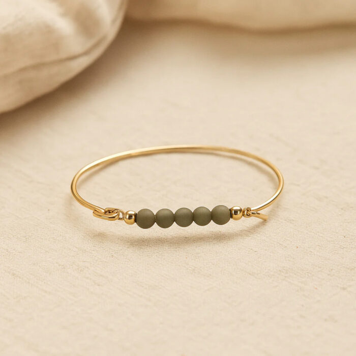 Heiring - Topp til armring og kjede, Green Alashan Agate - Bilde 3