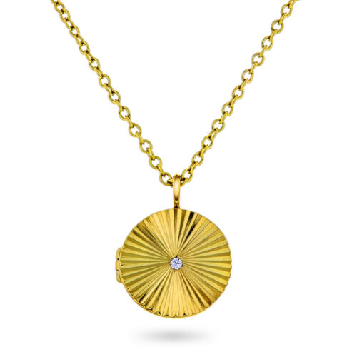 Serenity by Gulldia - Purpose medaljong i forgylt sølv