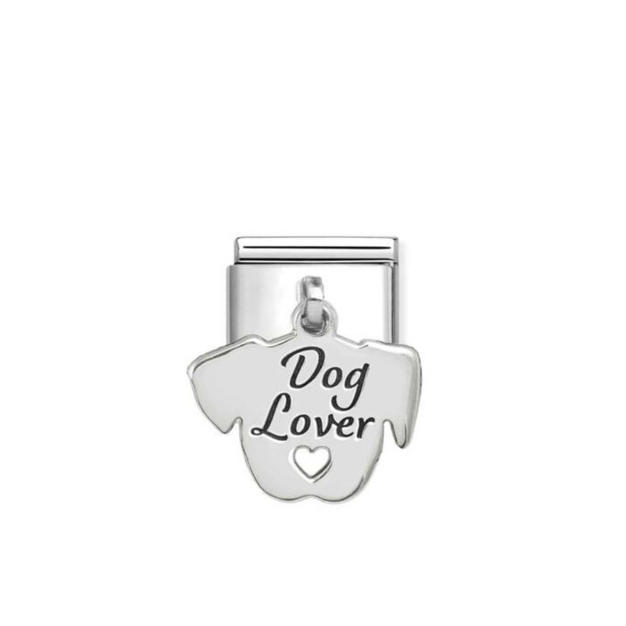 Nomination - Composable Classic ENGRAVED CHARMS (IC) in steel and 925 sterling silver (13_Dog lover face)