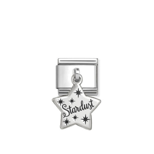Nomination - Composable Classic ENGRAVED CHARMS (IC) in steel and 925 sterling silver (15_Stardust star)