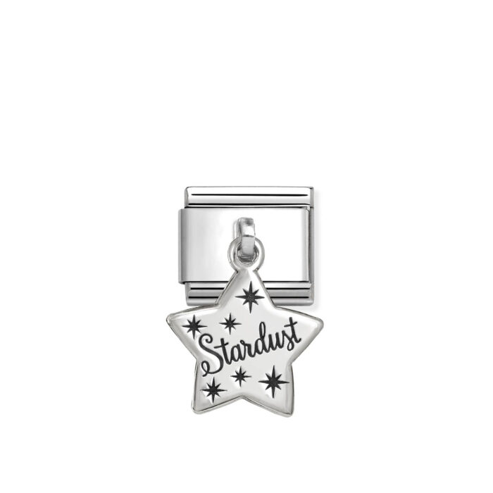 Nomination - Composable Classic ENGRAVED CHARMS (IC) in steel and 925 sterling silver (15_Stardust star)