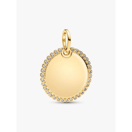 Pandora - Rund charm/anheng med graveringsfelt