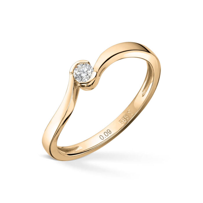 Diamonds by Frisenberg - Ring i gult gull med 0,09 ct diamant