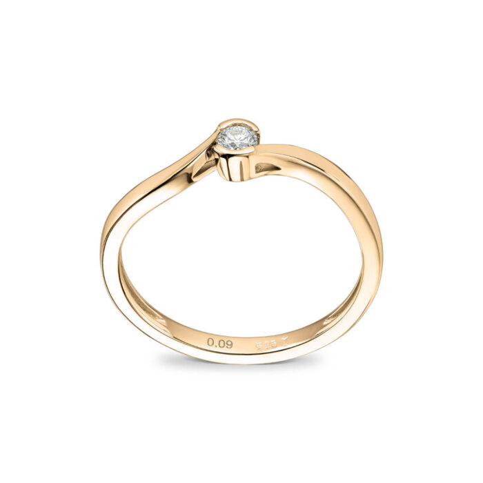 Diamonds by Frisenberg - Ring i gult gull med 0,09 ct diamant - Bilde 2