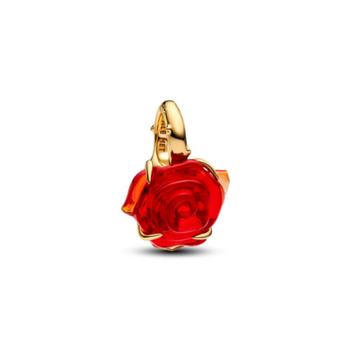 Pandora - Disney Skjønnheten & Udyret rose - 14k forgylling