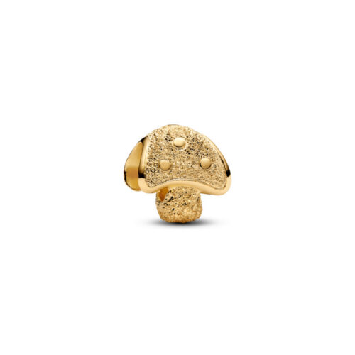 Pandora - Strukturert Sopp Minicharm - 14k forgylling