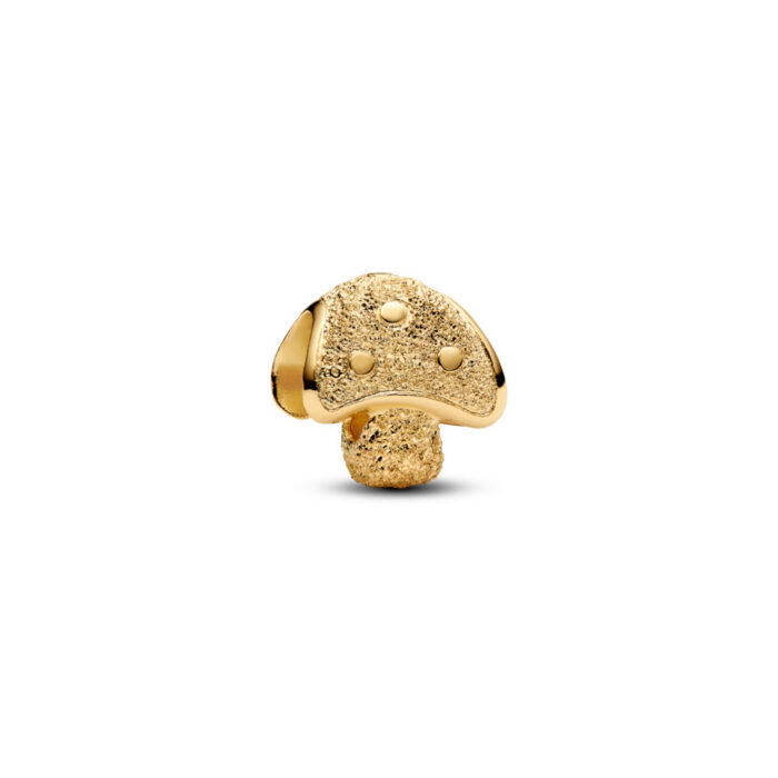 Pandora - Strukturert Sopp Minicharm - 14k forgylling