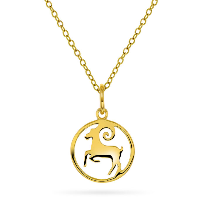 Pan Jewelry Trend - Stjernetegn anheng i forgylt sølv