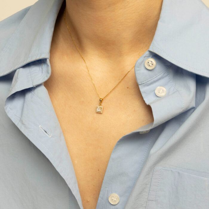 Pan Jewelry Classic - Luxe halssmykke i forgylt sølv med zirkonia - Bilde 2