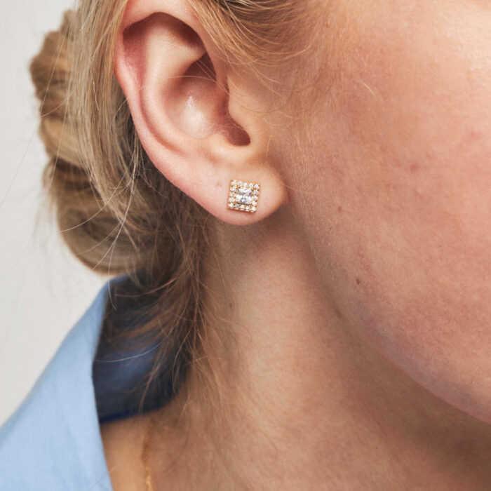Pan Jewelry Classic - Luxe ørepynt i forgylt sølv med zirkonia - Bilde 2