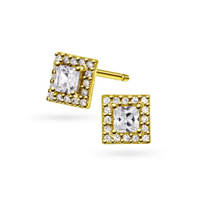 Pan Jewelry Classic - Luxe ørepynt i forgylt sølv med zirkonia