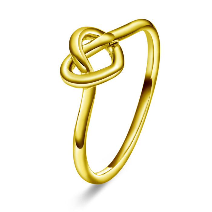 Pan Jewelry Classic - Ring i forgylt sølv, knutehjerte