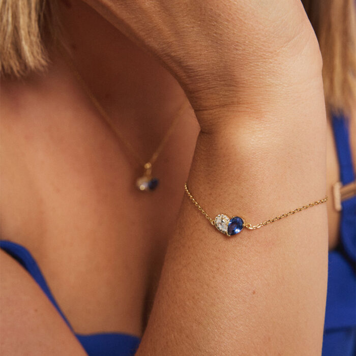 Pan Jewelry Classic - "Sammen" armbånd i forgylt sølv med zirkonia - Bilde 2