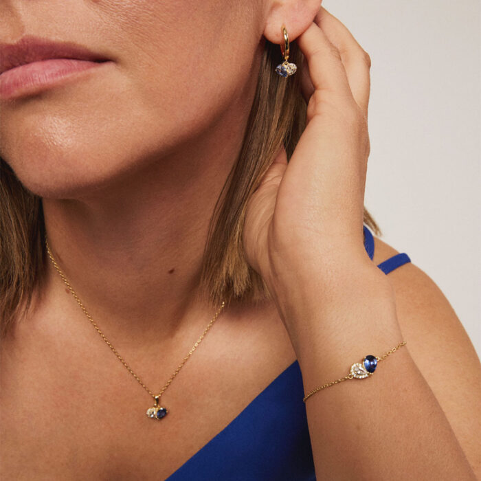 Pan Jewelry Classic - "Sammen" armbånd i forgylt sølv med zirkonia - Bilde 3