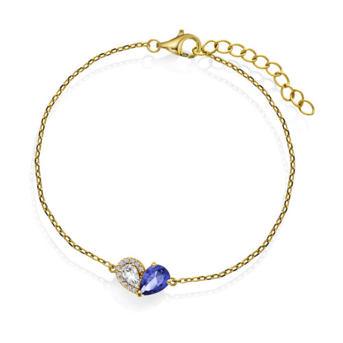 Pan Jewelry Classic - "Sammen" armbånd i forgylt sølv med zirkonia