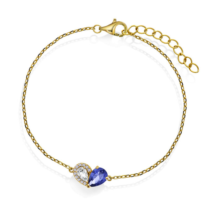 Pan Jewelry Classic - "Sammen" armbånd i forgylt sølv med zirkonia