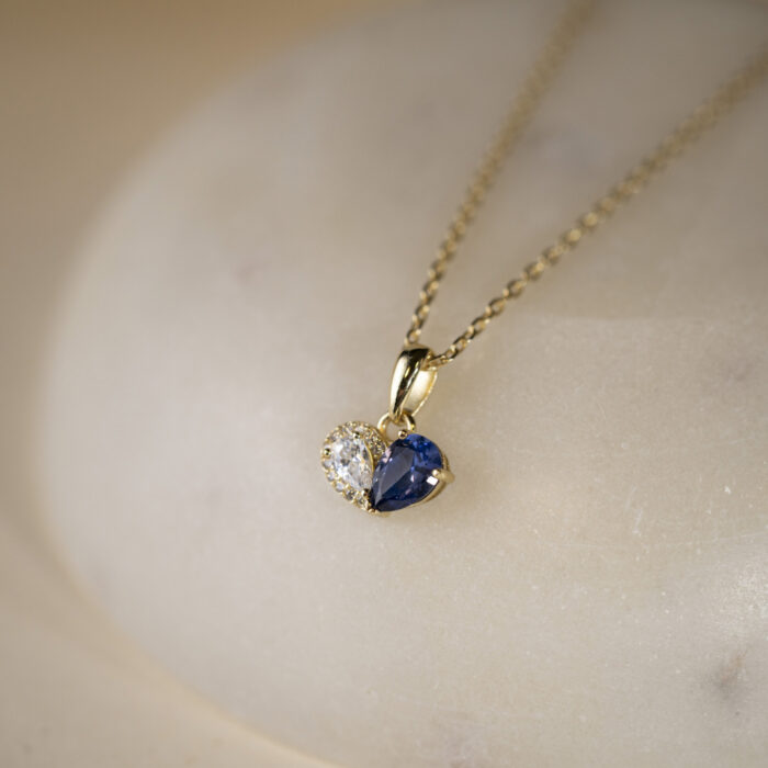 Pan Jewelry Classic - "Sammen" halssmykke i forgylt sølv med zirkonia - Bilde 2