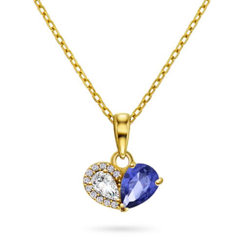 Pan Jewelry Classic - "Sammen" halssmykke i forgylt sølv med zirkonia