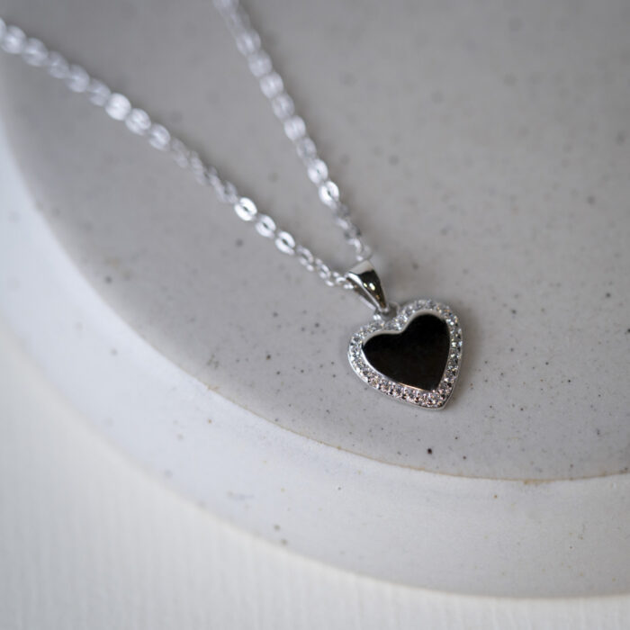 Pan Jewelry Classic - Hjerte halssmykke i sølv med zirkonia - Bilde 3