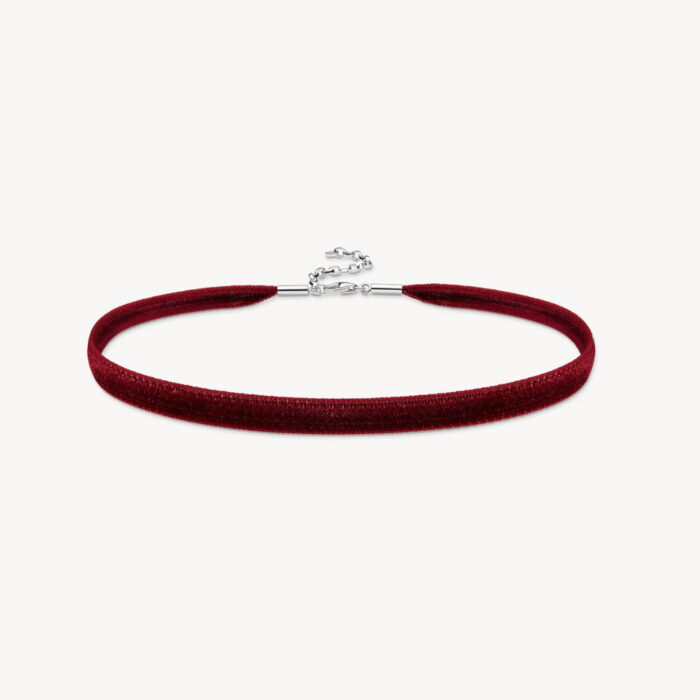 Thomas Sabo - Choker i burgunder fløyel og sølv