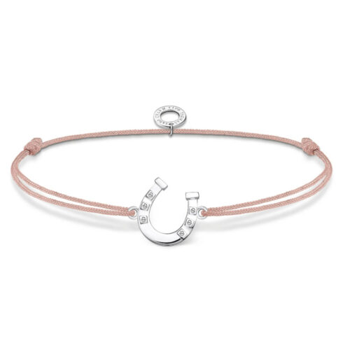 Thomas Sabo - Tekstilarmbånd med hestesko i sølv