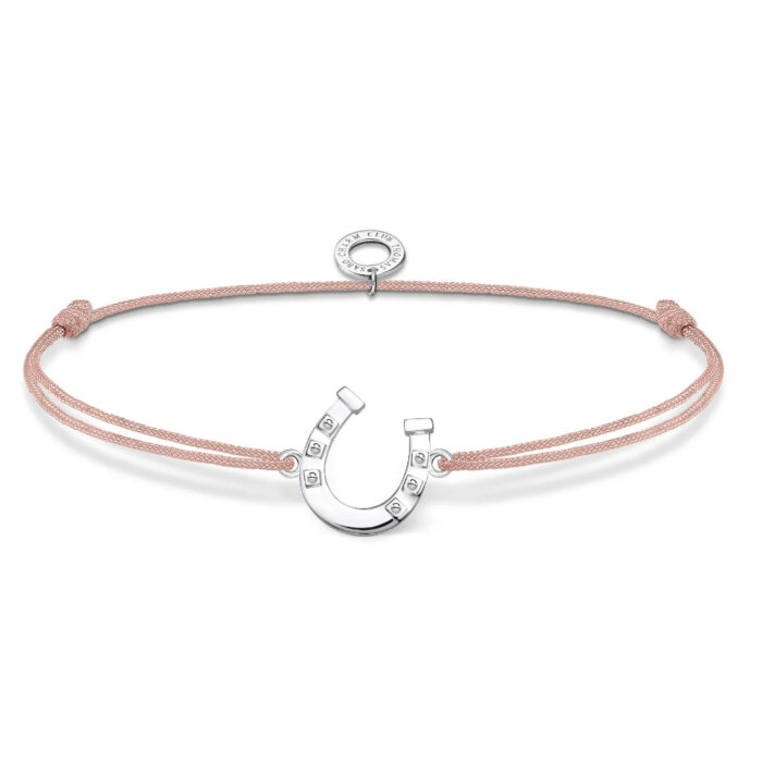 Thomas Sabo - Tekstilarmbånd med hestesko i sølv