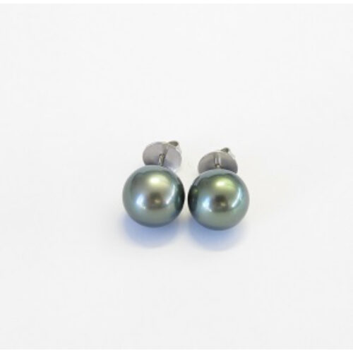 Gellner-sølv-øredobber-med Tahitiperle 11-12 mm. Sjelden store perler