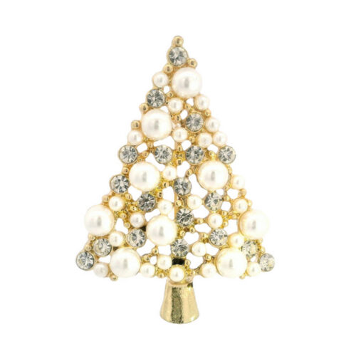 Julebrosje – Juletre med glitrende detaljer og perler