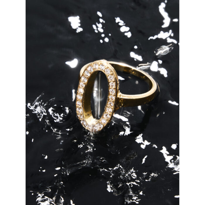 Dulong - Glow ring i 18k gult gull med diamanter - Bilde 3