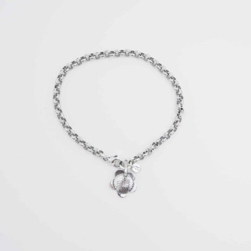 Huldreverket - Huldreblomst armbånd i oksidert sølv, liten
