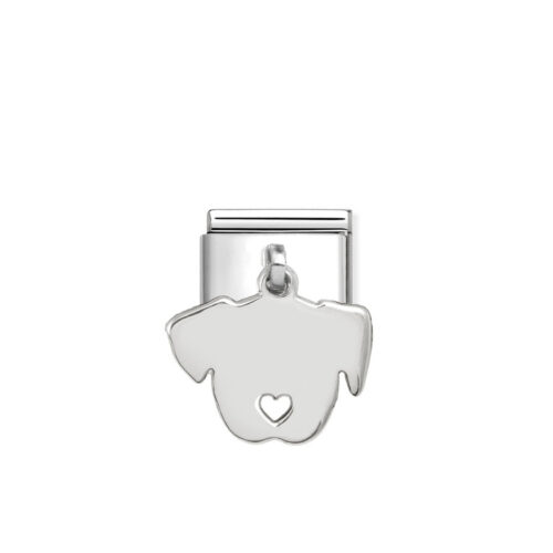 Nomination - Composable Classic CHARMS PLATES steel and 925 sterling silver (14_Dog face pendant)