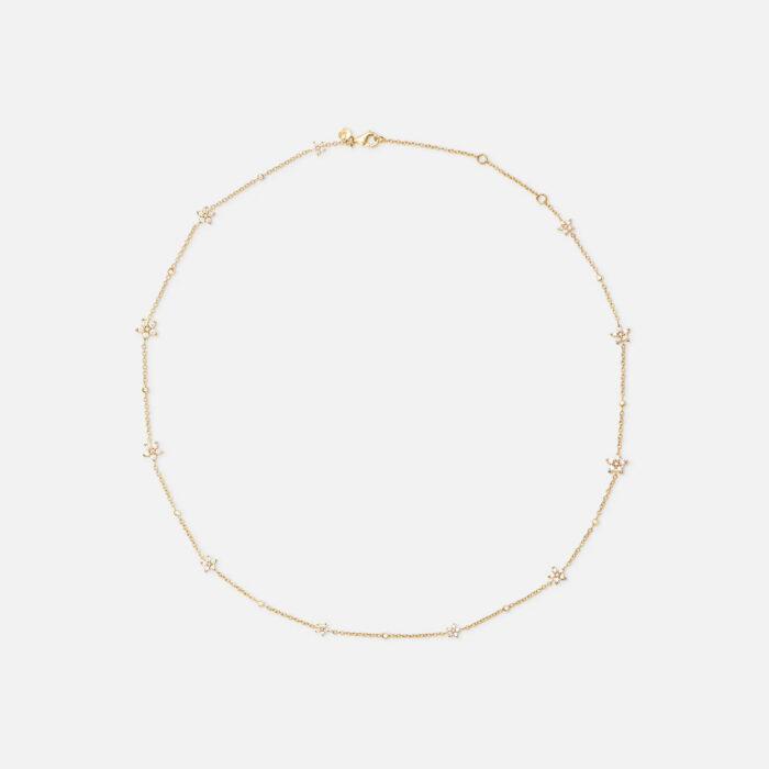 OLE LYNGGAARD COPENHAGEN - Shooting Stars Collier i 18k gult gull med 0,81 ct diamanter - 45cm, justerbart