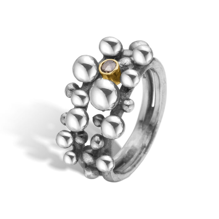 BY BIRDIE - Rose Buds Ring i sølv