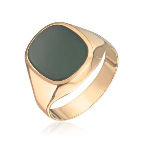 Espeland - Ring i 14k gult gull med Jade