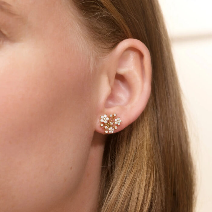 OLE LYNGGAARD COPENHAGEN - Shooting Stars ørepynt i 18k gult gull med 0,23 ct diamanter - Bilde 2