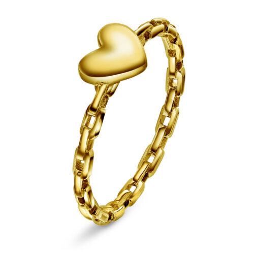 Pan Jewelry Classic - Hjerte ring i forgylt sølv