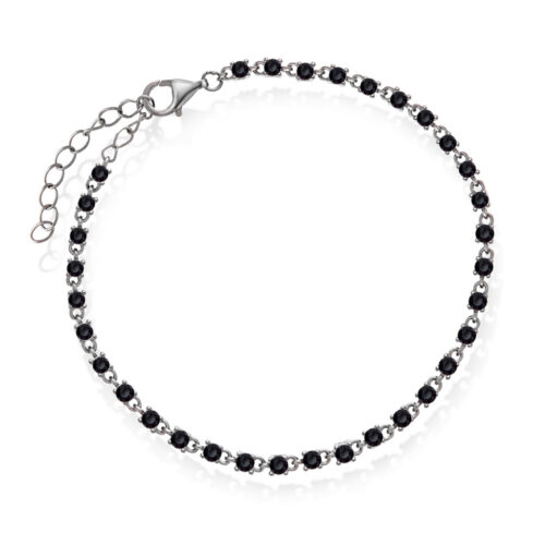 Pan Jewelry Glam - Zela armbånd i sølv med sort zirkonia