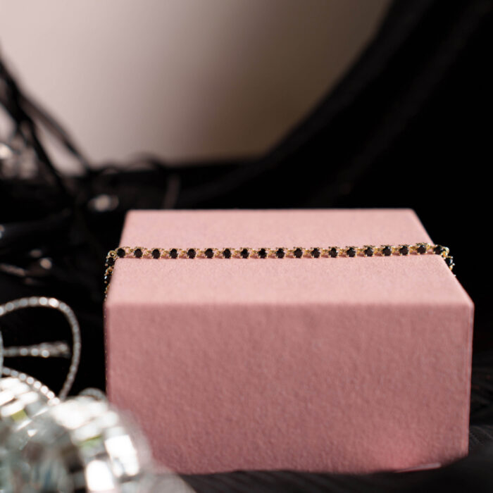 Pan Jewelry Glam - Zela armbånd i forgylt sølv med sorte zirkonia - Bilde 3
