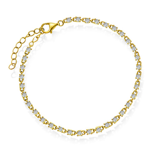 Pan Jewelry Glam - Zela armbånd i forgylt sølv med hvit zirkonia