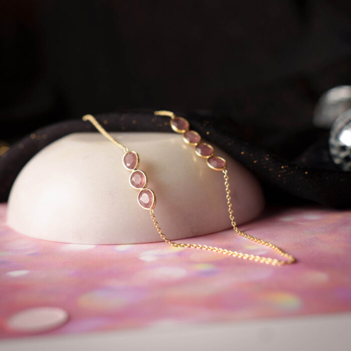 Pan Jewelry Glam - Mirage halssmykke i forgylt sølv med stener - Bilde 3